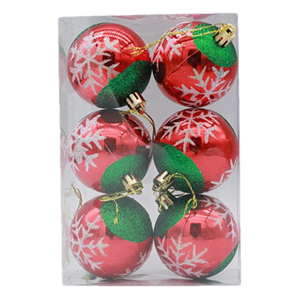 Red White Christmas Balls Christmas Tree Decorations 12Pcs Christmas Balls Christmas Ornaments Set for Christmas Tree Home