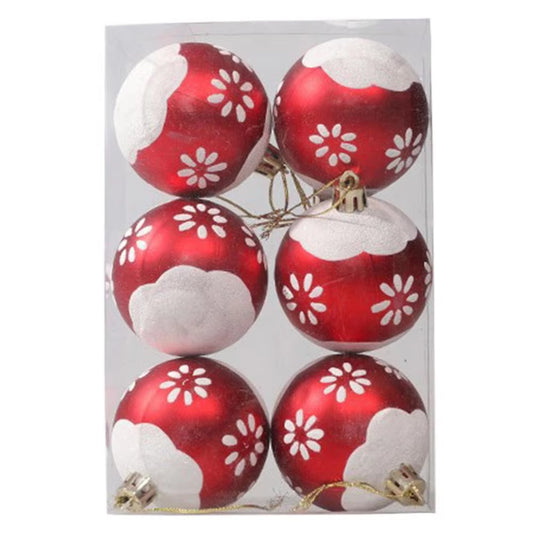 Red White Christmas Balls Christmas Tree Decorations 12Pcs Christmas Balls Christmas Ornaments Set for Christmas Tree Home